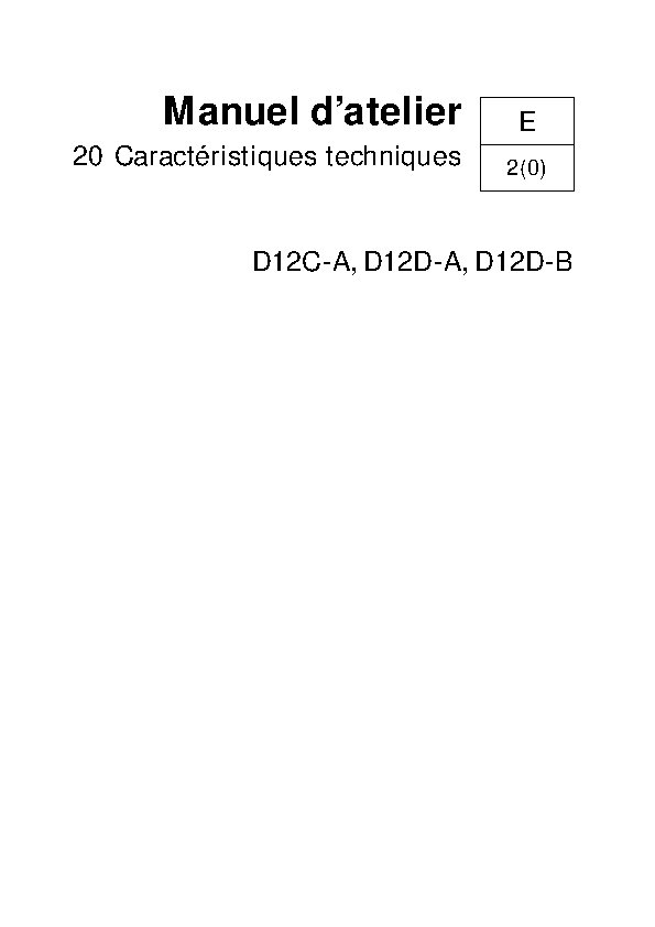 7741827 M.ATELIER D12 Caractéristiques Techniques